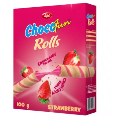 Chocofun Rolls (Strawberry) Box - 100 Gm